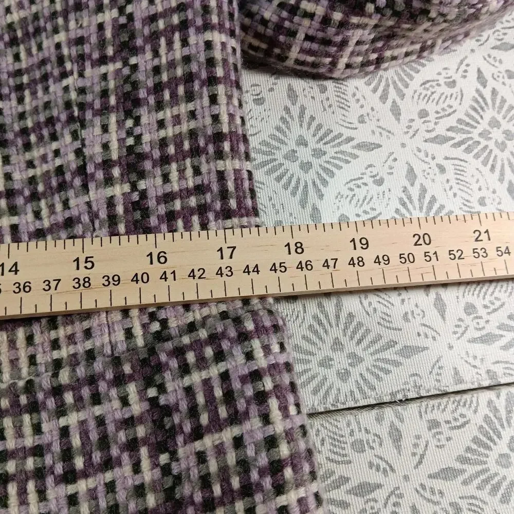 Y2K Purple Plaid Statement Collar Coat – Focus 2000- Women’s Size 8 - Picture 6 of 14